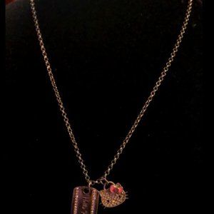 Hello Kitty Charm and Dog Tag Necklace 20"